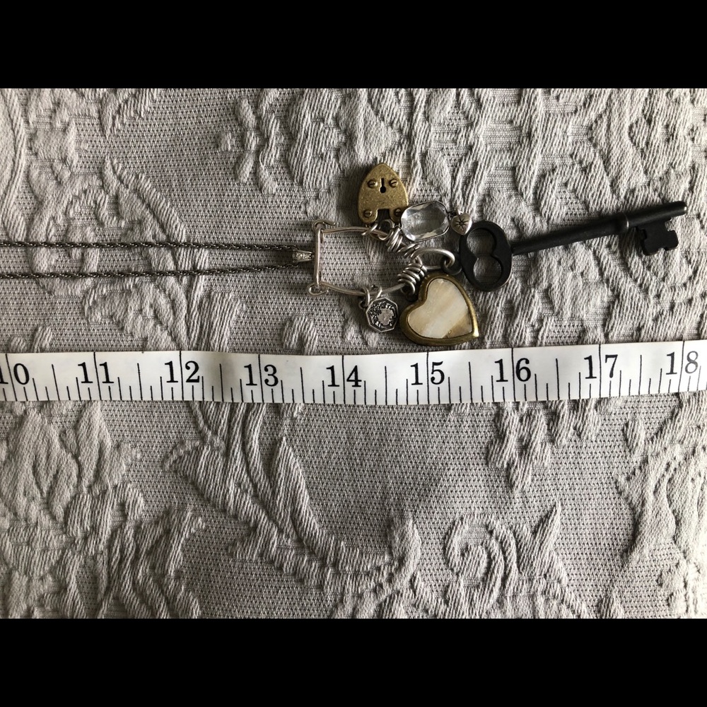 Fossil key necklace